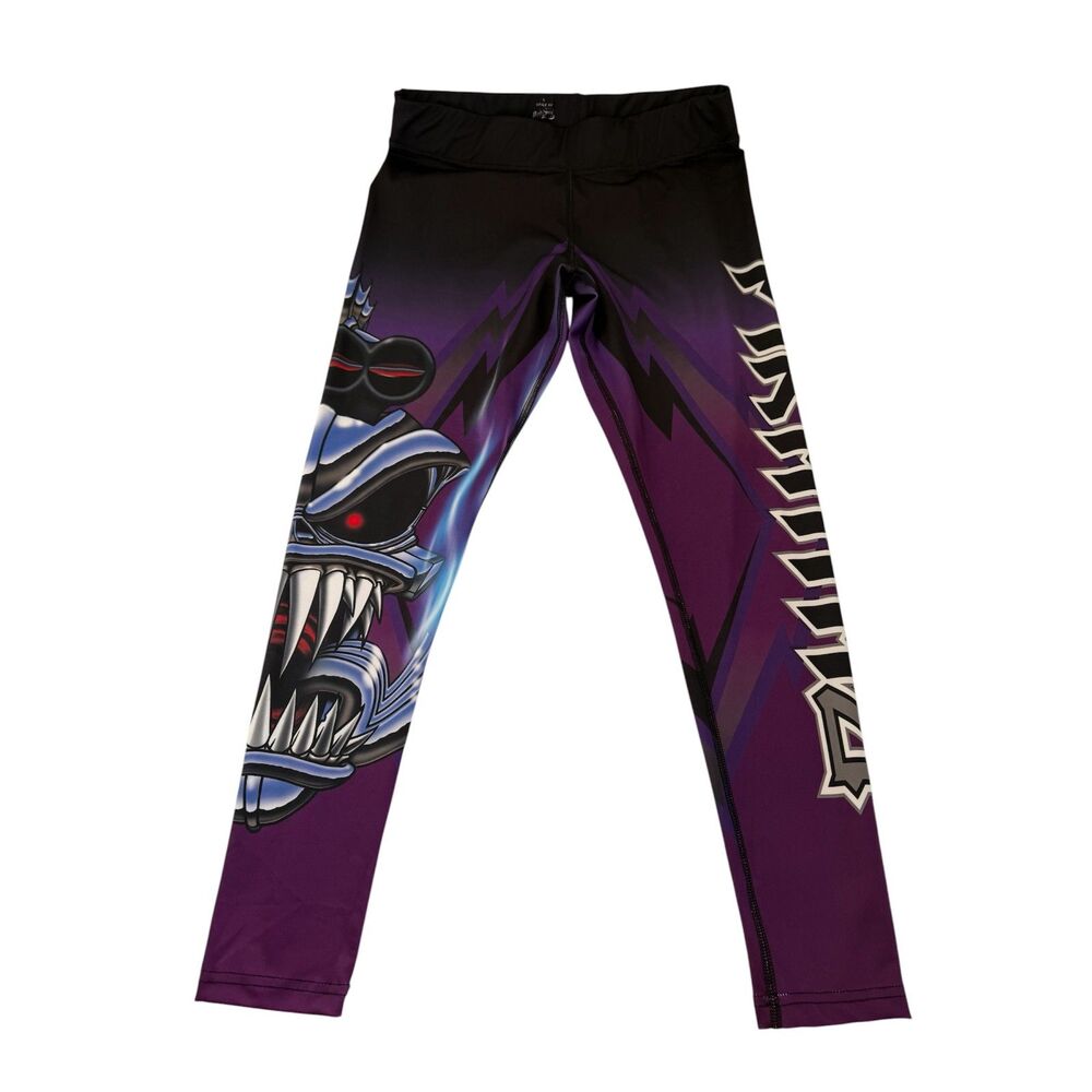 PiranaZ Psycho Speed Purple Ombre Metal Leggings Size Large